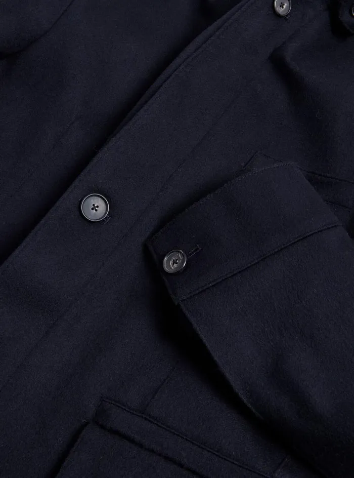 Men Paul Stuart Blazers and Jackets Wool and Cashmere Hybrid Blazer Navy