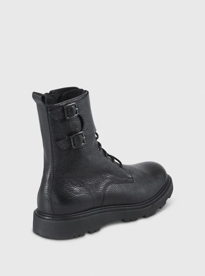 Men Paul Stuart Boots Barton Leather LaceUp Boot Black