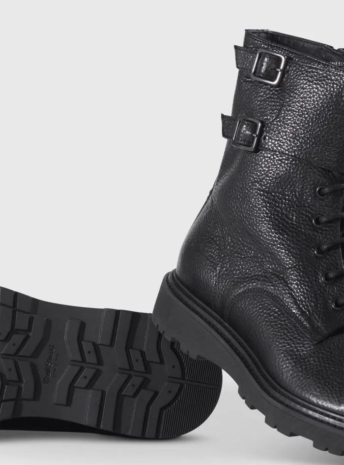 Men Paul Stuart Boots Barton Leather LaceUp Boot Black