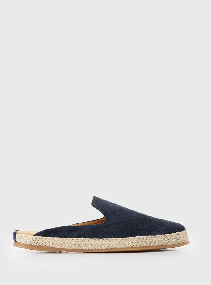 Men Paul Stuart Espadrilles Miami Suede Espadrille Slide Navy