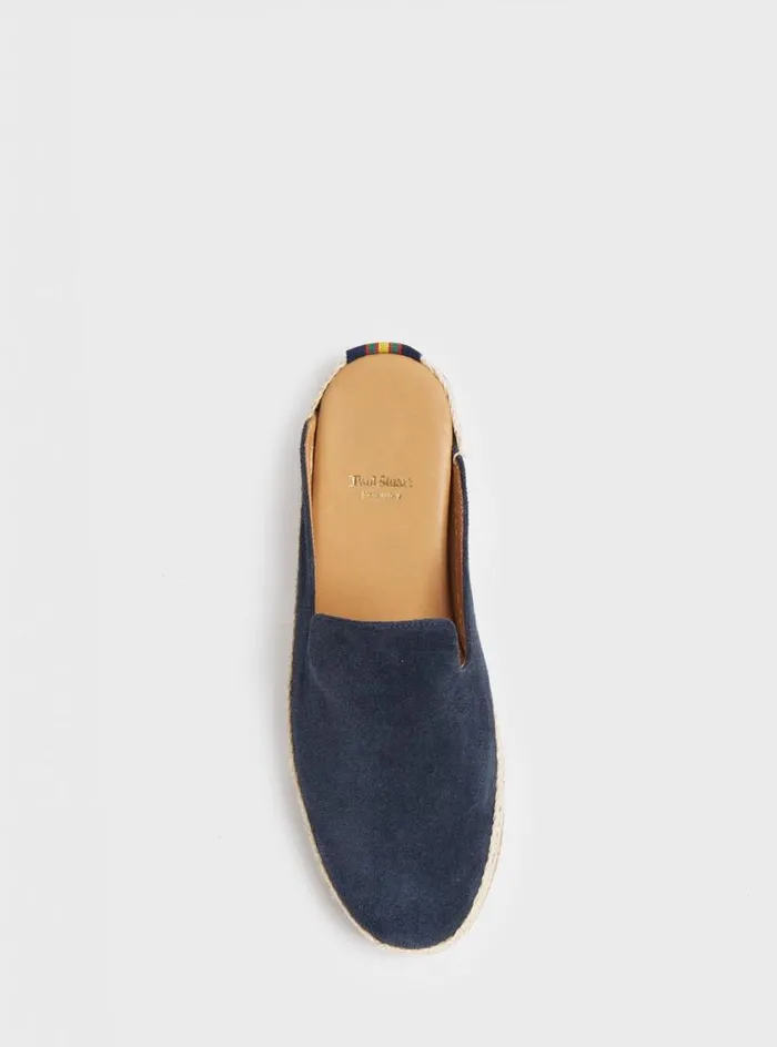 Men Paul Stuart Espadrilles Miami Suede Espadrille Slide Navy Men Paul Stuart Espadrilles Miami Suede Espadrille Slide Navy