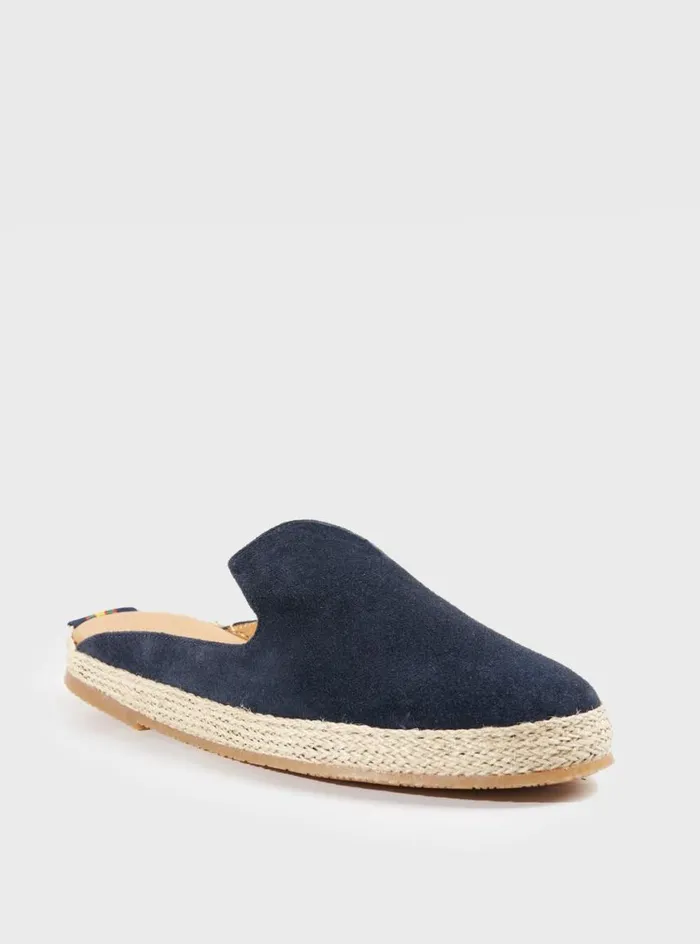 Men Paul Stuart Espadrilles Miami Suede Espadrille Slide Navy Men Paul Stuart Espadrilles Miami Suede Espadrille Slide Navy