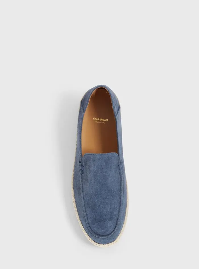 Men Paul Stuart Espadrilles St Croix Suede Espadrille Blue
