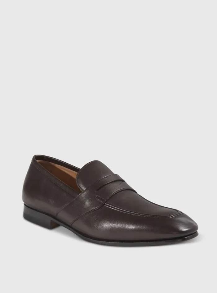 Men Paul Stuart Loafers Chicago Leather Penny Loafer Dark Brown Men Paul Stuart Loafers Chicago Leather Penny Loafer Dark Brown