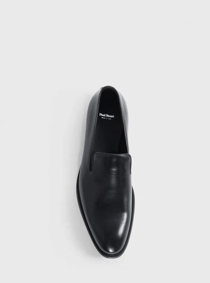 Men Paul Stuart Loafers Crest Leather Loafer Black