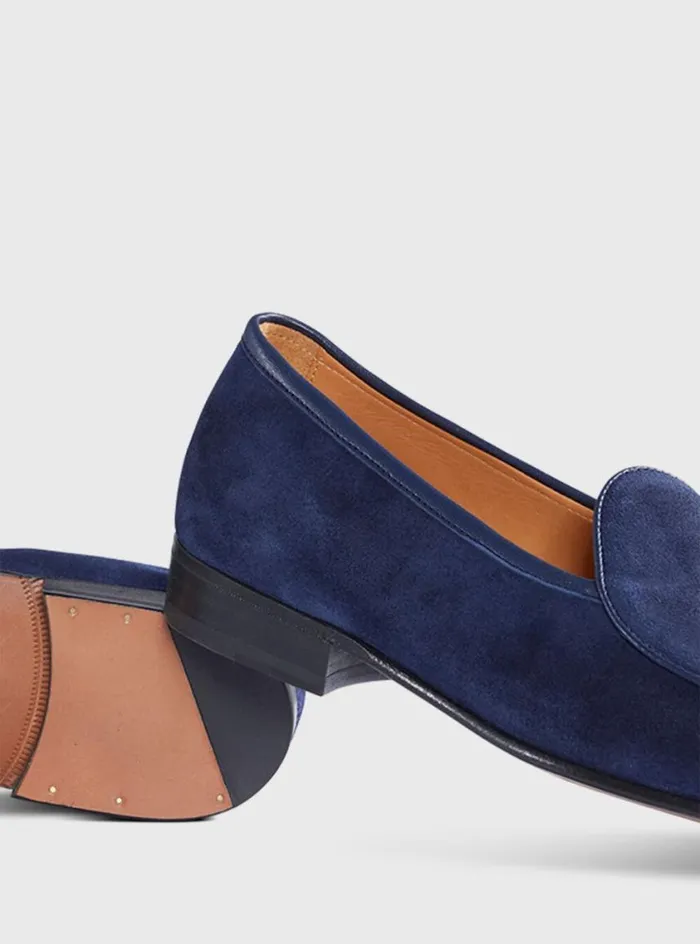 Men Paul Stuart Loafers Felix Moccasin Navy