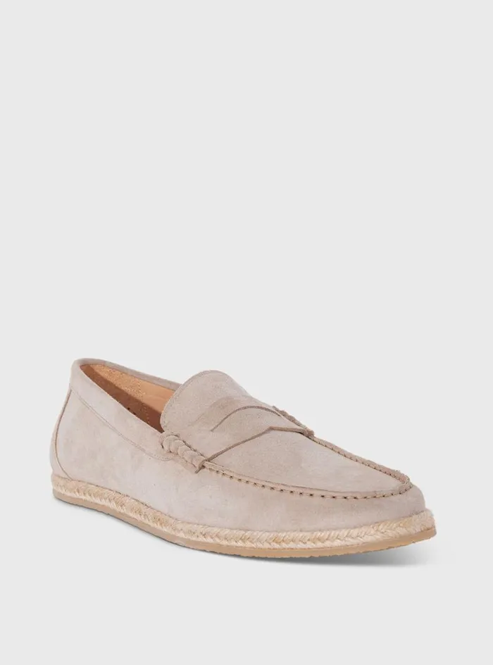 Men Paul Stuart Loafers Huxley Suede Penny Loafer Tan