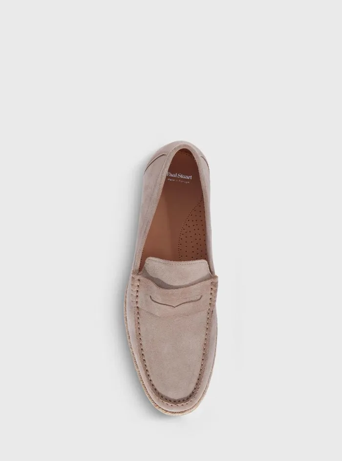 Men Paul Stuart Loafers Huxley Suede Penny Loafer Tan