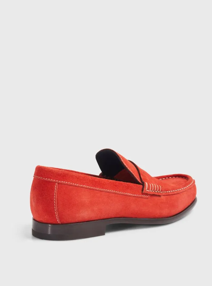 Men Paul Stuart Loafers Mason Suede Loafer Red Men Paul Stuart Loafers Mason Suede Loafer Red