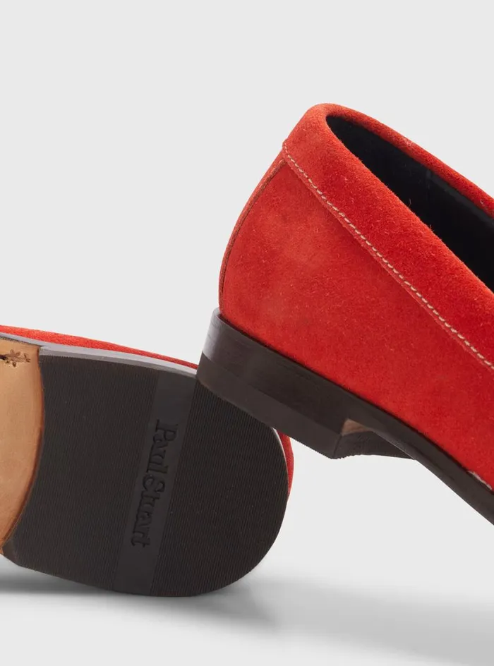 Men Paul Stuart Loafers Mason Suede Loafer Red Men Paul Stuart Loafers Mason Suede Loafer Red