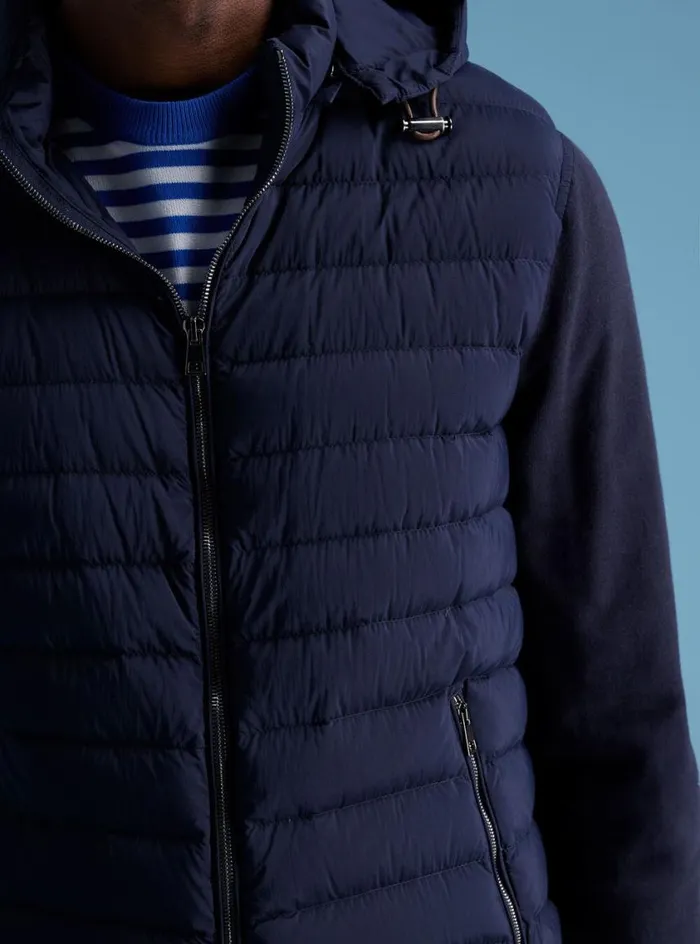 Men Paul Stuart Outerwear Quilted Jacket With Hood Navy