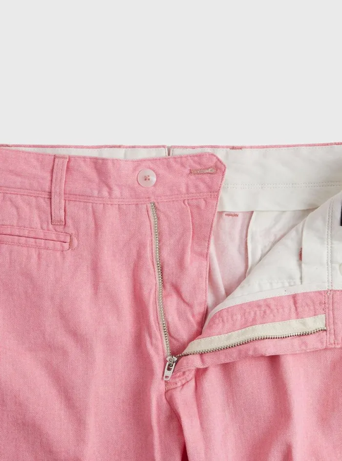 Men Paul Stuart Pants Cotton Plain Front Dress Trouser Pink