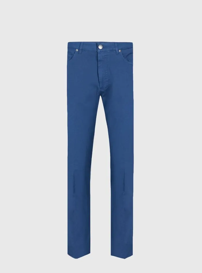 Men Paul Stuart Pants Five Pocket Gabardine Twill Pant Navy