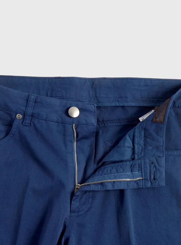 Men Paul Stuart Pants Five Pocket Gabardine Twill Pant Navy