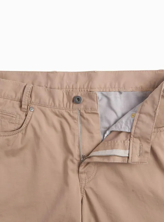 Men Paul Stuart Pants Five Pocket Satin Finish Cotton Pant Khaki