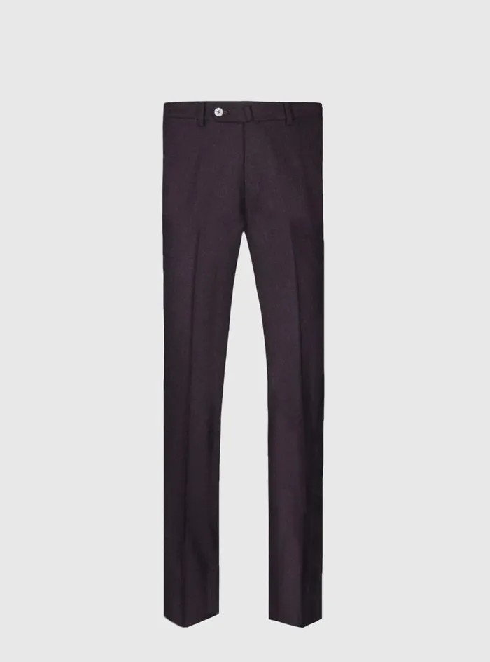 Men Paul Stuart Pants Wool Flannel Trousers Dark Brown
