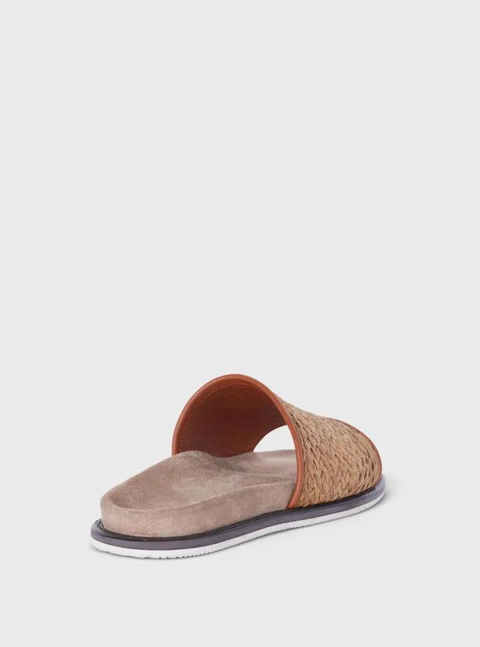 Men Paul Stuart Sandals Palma II Raffia Slide Grey