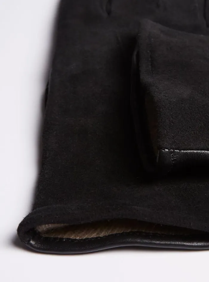 Men Paul Stuart Scarves Hats Gloves Capeskin And Suede Touch Screen Glove Black Men Paul Stuart Scarves Hats Gloves Capeskin And Suede Touch Screen Glove Black