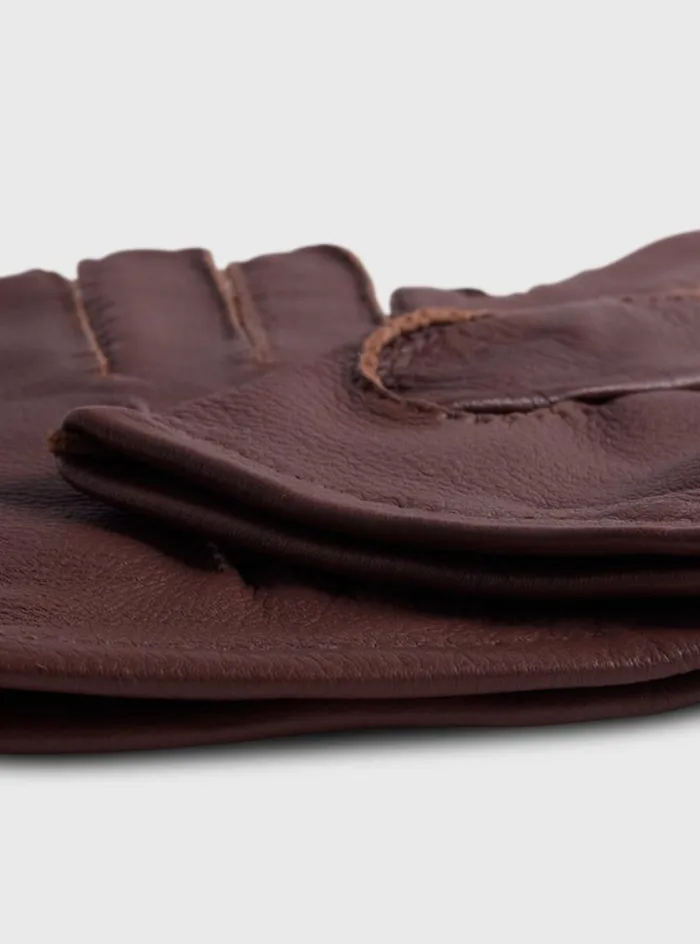 Men Paul Stuart Scarves Hats Gloves Deerskin Glove Tan