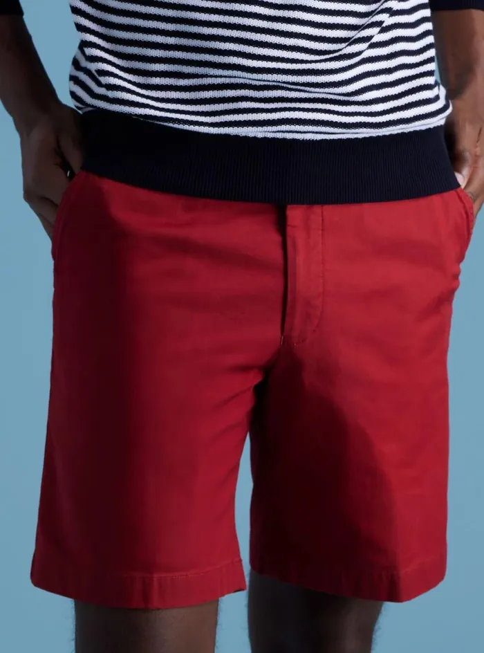 Men Paul Stuart Shorts and Swim Trunks Cotton Twill Bermuda Short Red Men Paul Stuart Shorts and Swim Trunks Cotton Twill Bermuda Short Red