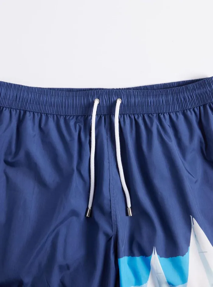 Men Paul Stuart Shorts and Swim Trunks Sailboat Swim Trunk Navy