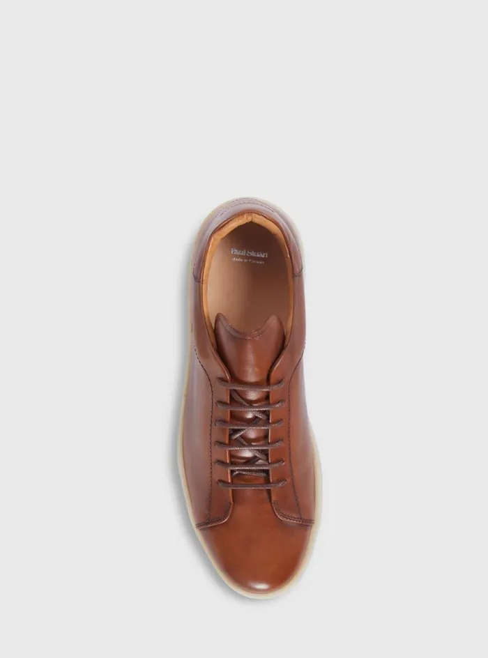 Men Paul Stuart Sneakers Boston Leather Derby Tan