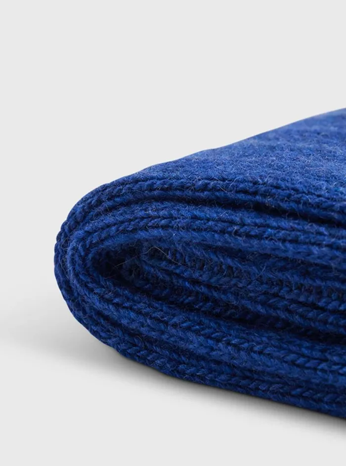 Men Paul Stuart Socks Cashmere Blend Ribbed Sock Denim