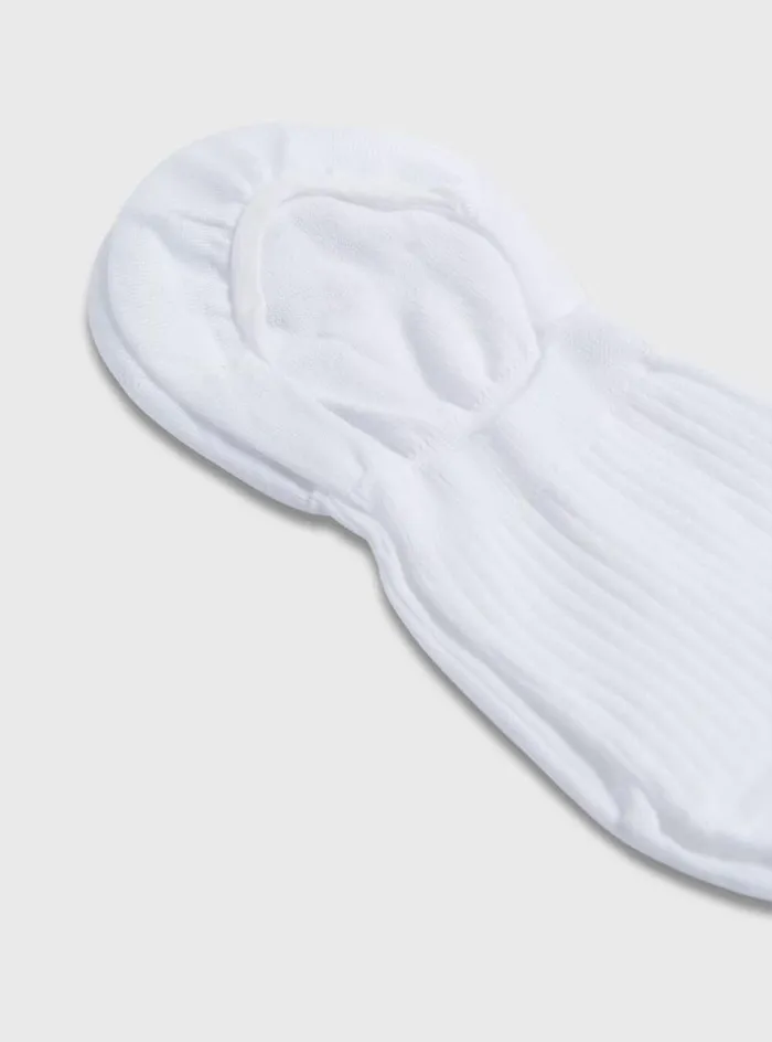 Men Paul Stuart Socks Mercerized Cotton Ribbed 034NoShow034 Sock White