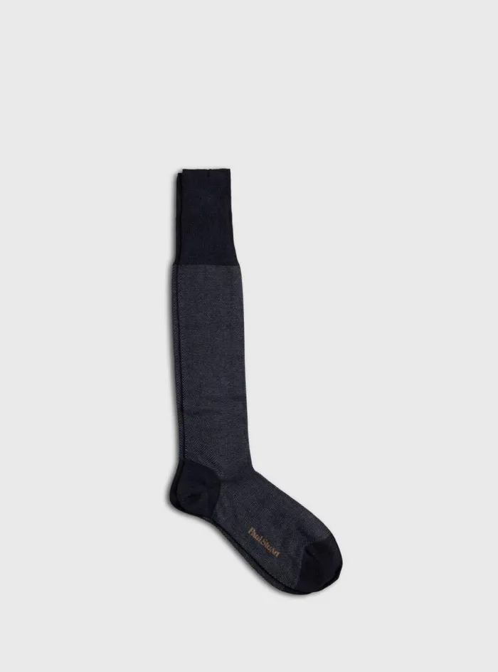 Men Paul Stuart Socks Textured Oxford Dress Sock Grey