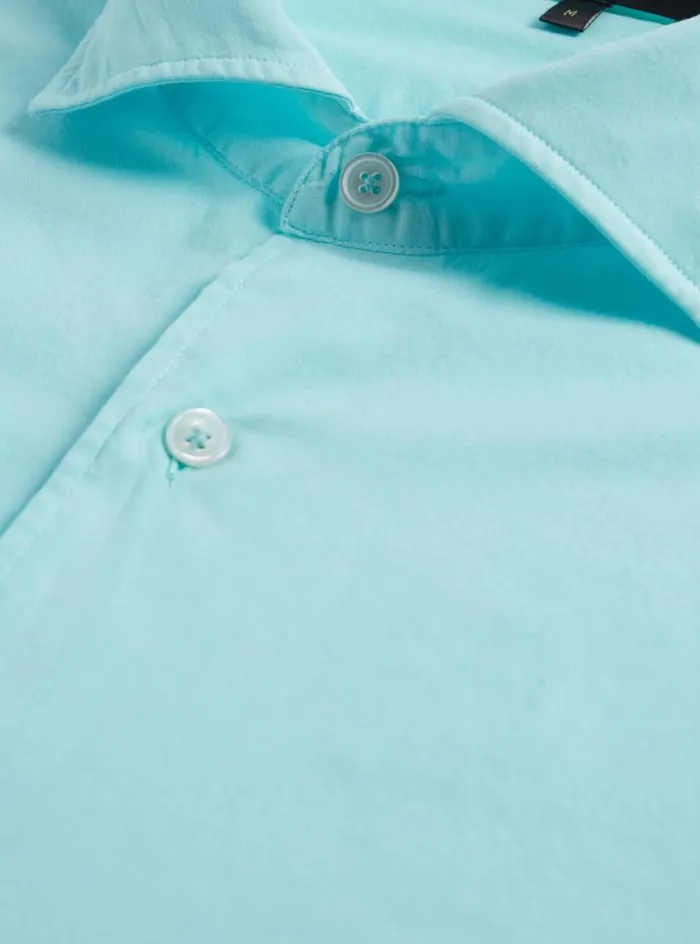 Men Paul Stuart Sport Shirts Soft Cotton Sport Shirt Turquoise