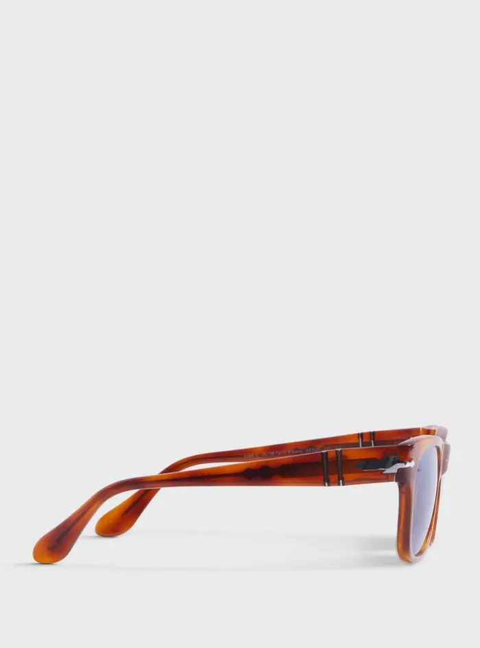 Men Paul Stuart Sunglasses and Eyewear Persol Sun Tiera Di Siena Sunglasses With Blue Lens Brown