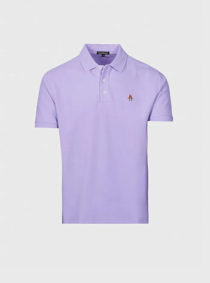 Men Paul Stuart Sweaters Cotton Piqu Logo Polo Lavender