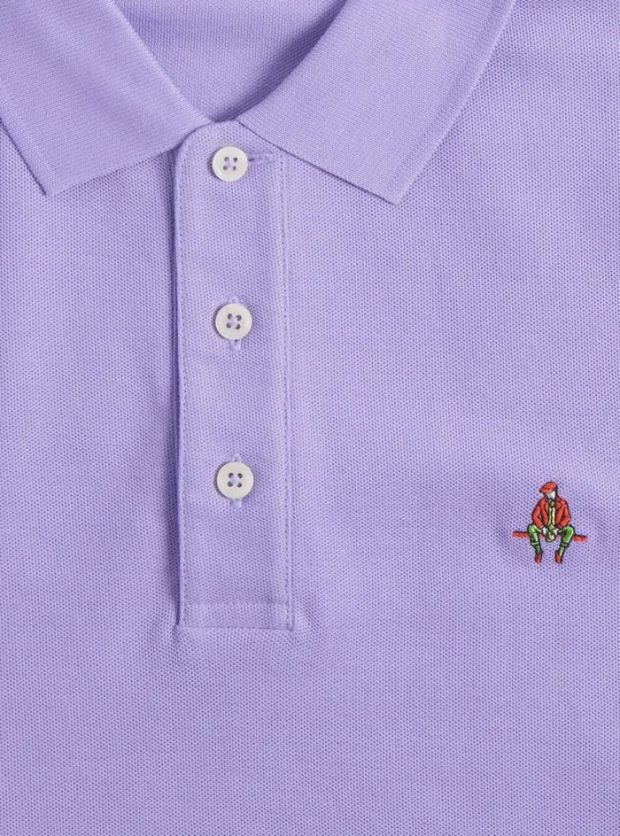 Men Paul Stuart Sweaters Cotton Piqu Logo Polo Lavender