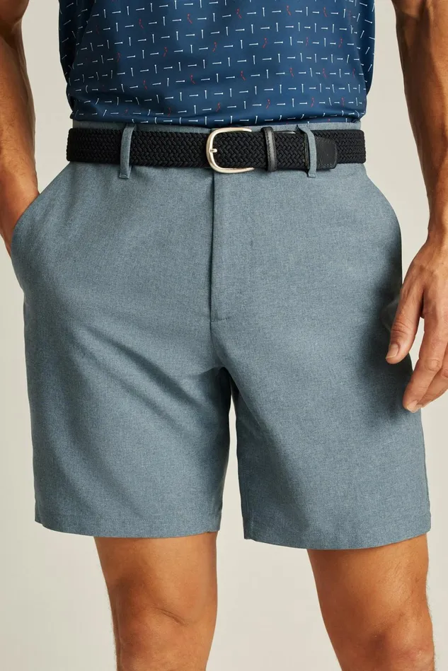 Men Performance Link Shorts Space Blue Heather Bonobos Casual Shorts