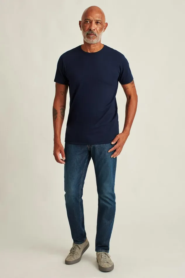 Men Pima Performance Tee Navy Bonobos Short Sleeve Tees