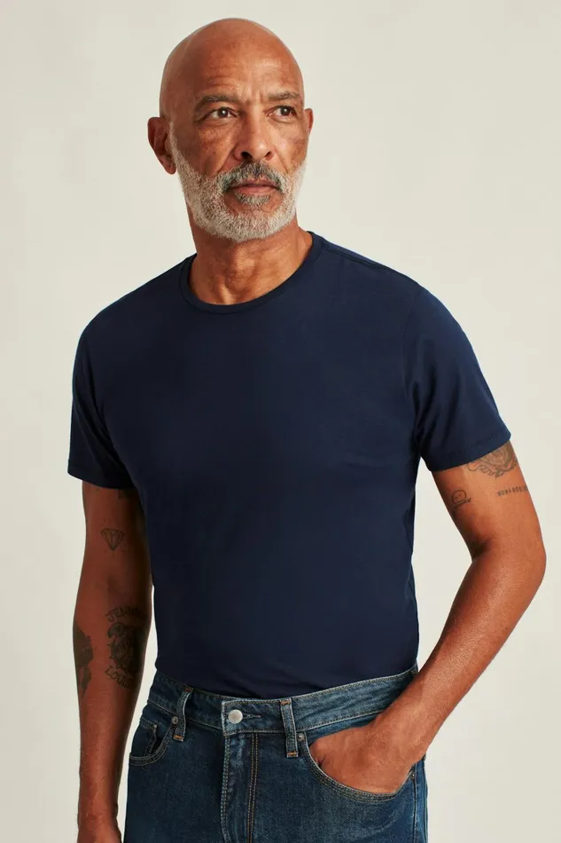 Men Pima Performance Tee Navy Bonobos Short Sleeve Tees