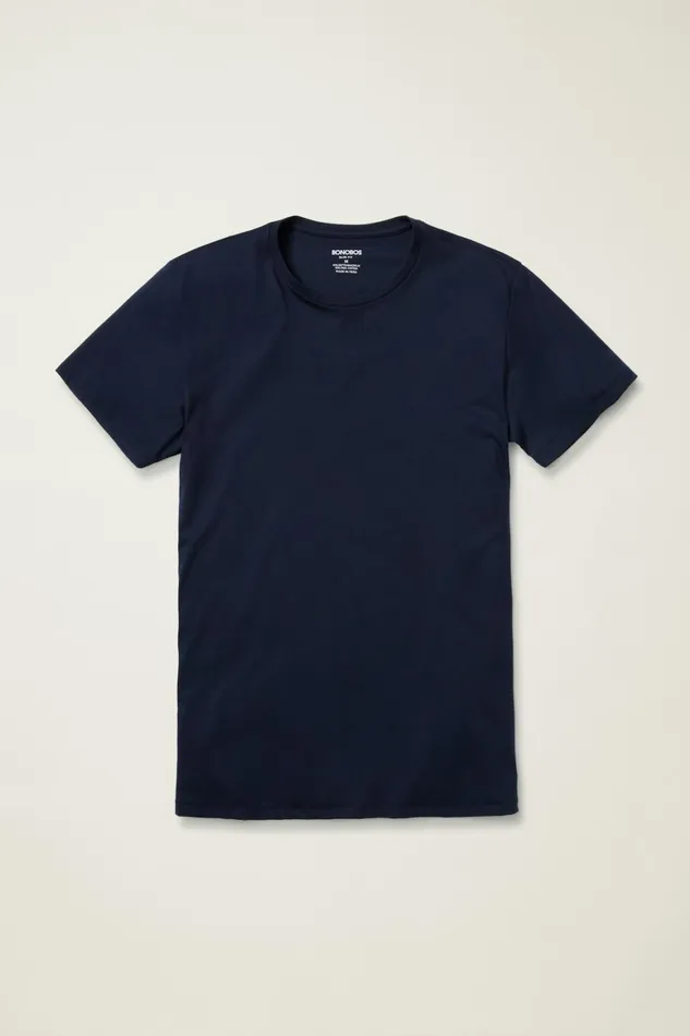Men Pima Performance Tee Navy Bonobos Short Sleeve Tees