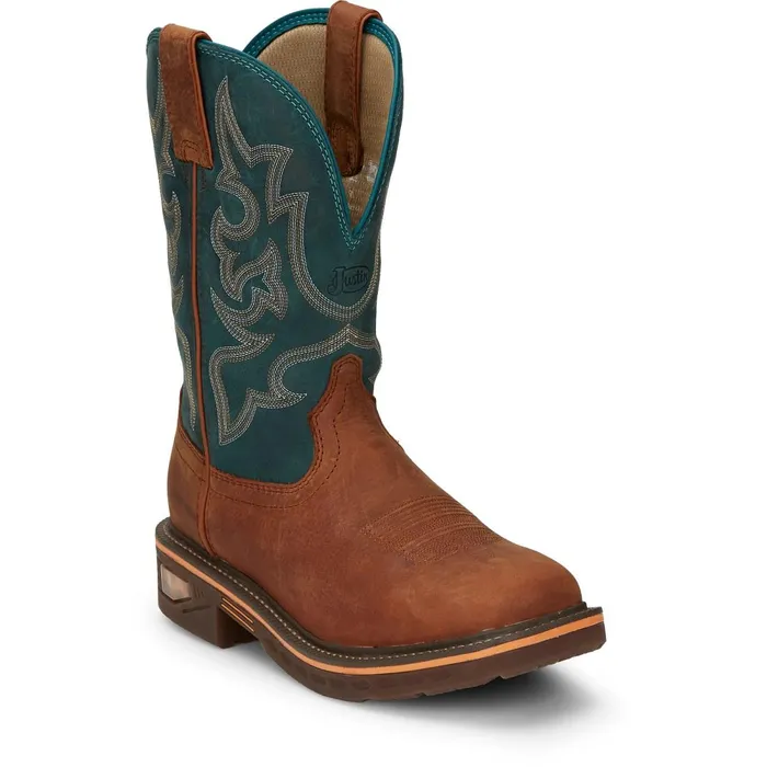 MEN Resistor 11034 Nano Comp Toe Russet Justin Boots Work