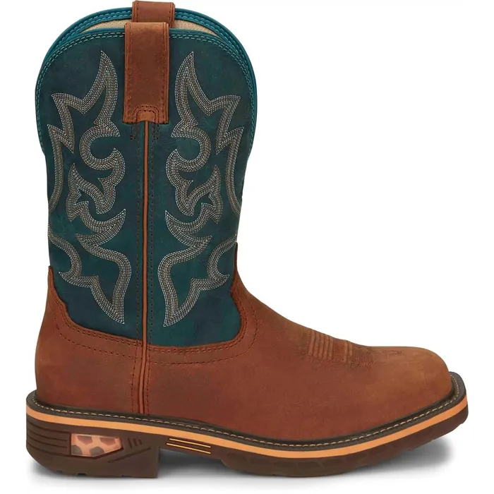 MEN Resistor 11034 Nano Comp Toe Russet Justin Boots Work