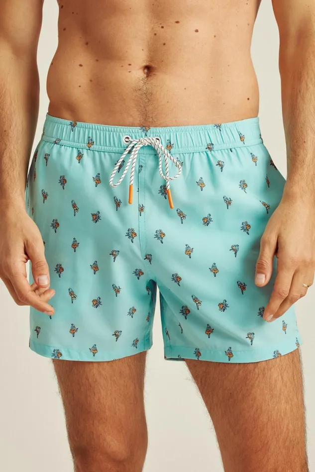 Men Riviera Recycled Swim Trunks Free As A Bird Light Blue Bonobos Swim Trunks