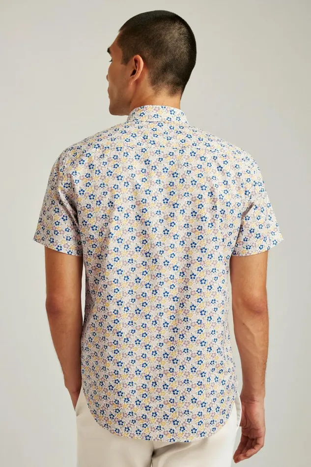 Men Riviera Short Sleeve Shirt Dusky Floral Bonobos Casual Shirts
