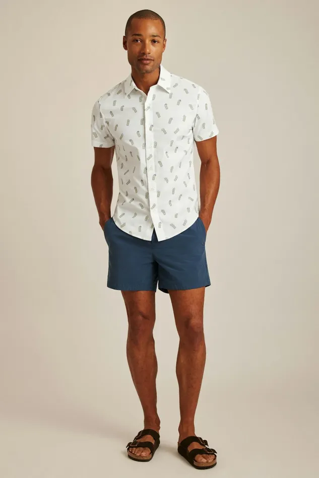 Men Riviera Short Sleeve Shirt Lemonade Stand Bonobos Casual Shirts