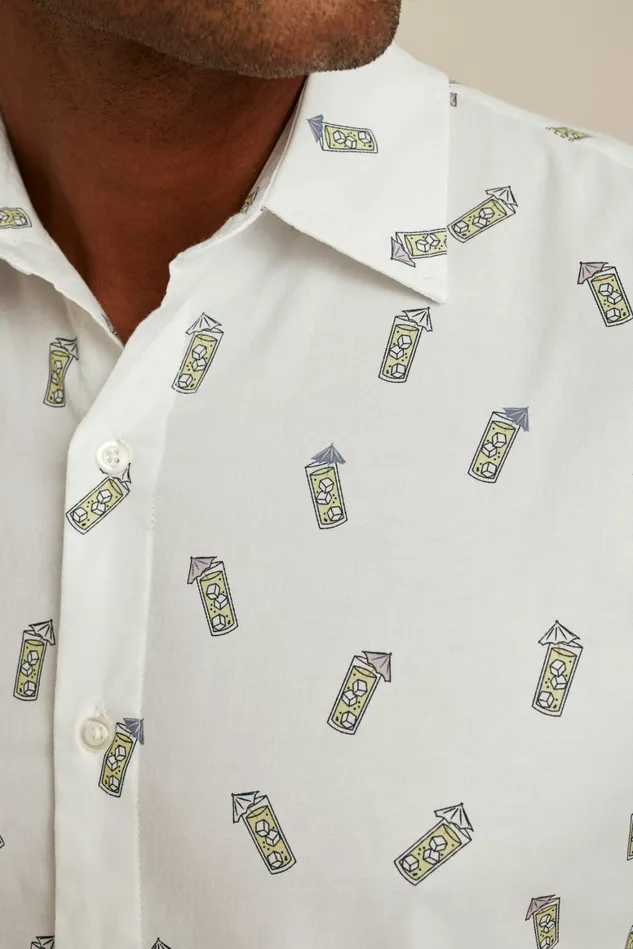 Men Riviera Short Sleeve Shirt Lemonade Stand Bonobos Casual Shirts