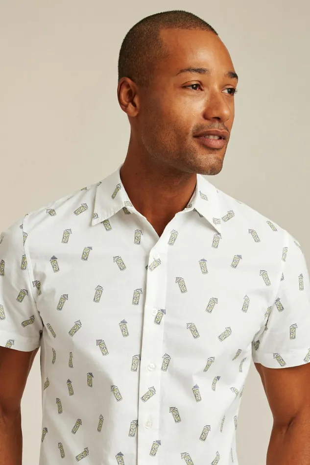 Men Riviera Short Sleeve Shirt Lemonade Stand Bonobos Casual Shirts