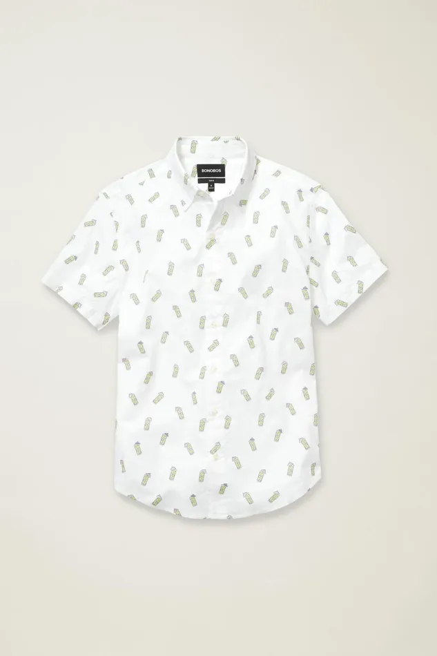 Men Riviera Short Sleeve Shirt Lemonade Stand Bonobos Casual Shirts