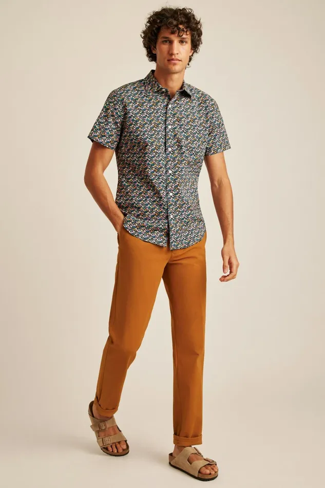 Men Riviera Short Sleeve Shirt Multi Floral Fest Bonobos Casual Shirts