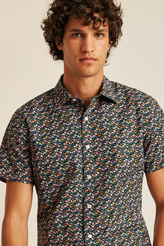 Men Riviera Short Sleeve Shirt Multi Floral Fest Bonobos Casual Shirts