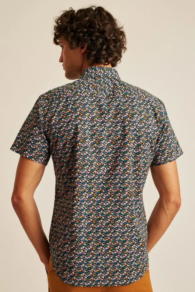 Men Riviera Short Sleeve Shirt Multi Floral Fest Bonobos Casual Shirts