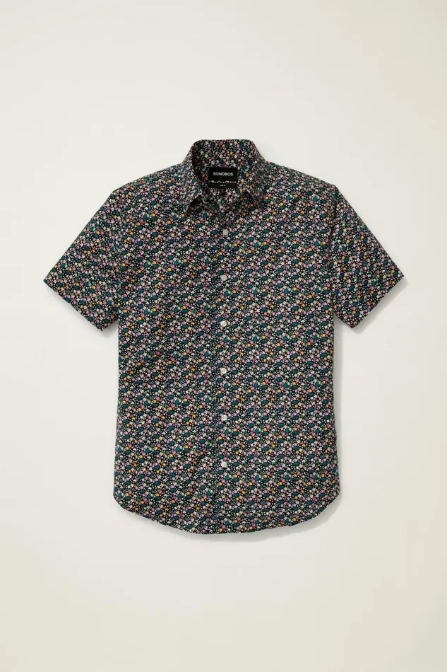 Men Riviera Short Sleeve Shirt Multi Floral Fest Bonobos Casual Shirts