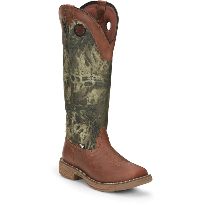 MEN Rush Strike 17034 Snake Resisting Russet Justin Boots Work